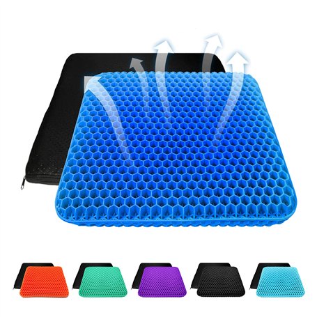 HSSGGV Coussin de siège en gel épais avec housse antidérapante