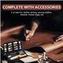 YZROHYI Kit de Couture pour Cuir Trousse,Nécessaire de Couture Voyage,Fil et Aiguilles Couture Coffret avec 49 Accessoires de Co
