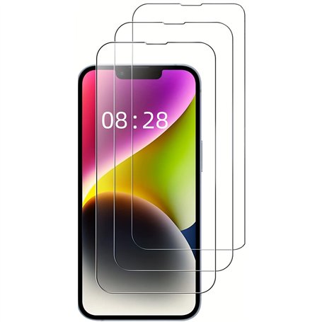 3 Pièces Verre Trempé Pour iPhone 14 iPhone 13 iPhone 13 Pro Film Ecran Protection écran Vitre Protecteur Ultra Résistant Anti R