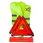 Kit de sécurité 6 en 1 pour Voiture avec Triangle d'avertissement, Triangle d'avertissement, Triangle d'avertissement réfléchiss