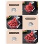 3 en 1 Hachoir à Viande Électrique Professionnel avec 3 Plaques Abrasives en Acier Inoxydable, 1 Kubbe et 3 tubes de Remplissage