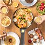 Audecook Petite Poêle électrique avec Cuiseur Vapeur (T(Maïs/Avec Cuisson à la vapeur))