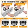 Coupe Ongle Electrique, 2025 Nouveau Coupe-ongles automatique avec lumière LED, 3 en 1 Coupe Ongles Electrique Portable pour Ong