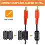 HUAREW Bruit Suppresseur Câble Pince Noir Clip Type Ferrite Anneau RFI EMI pour 7mm (5pcs)
