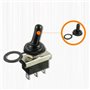 HUAREW KN3(D)-103 Interrupteur à bascule marche/arrêt 12V 25A 3 positions 3 broches étanche avec couvercle en caoutchouc (2 pièc