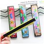 4 Pièces Harmonica pour Enfants, 16 Trous Dessin Animé Couleur Harmonica Jouet, Différents Motifs de Dessins Animés Colorés, Trè