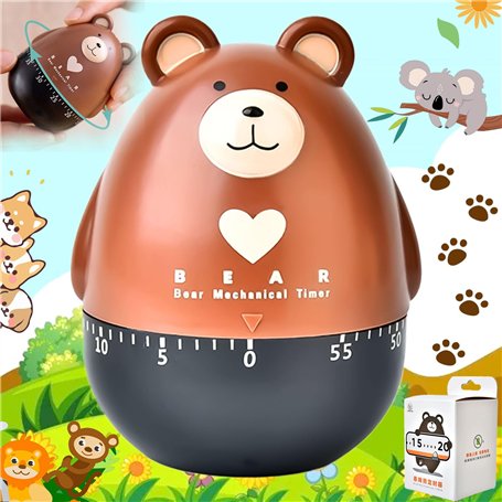 Exbrith 1 Pièces Alarme Mécanique Rotative pour la Cuisson