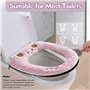 TICKLELY 2 Pièces Housse de Siège de Toilette Souple– Housse de Siège de Toilette Adulte, Abattant de WC en Forme d'Oeuf – Couss