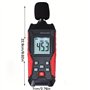 Yiko Sonomètre numérique portable - 35 dB à 130 dB avec écran LCD rétroéclairé - Appareil de mesure - Stockage de données max/mi