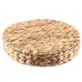 CHEUKYIU Lot de 2 plateaux ronds tressés en jonc de mer en jacinthe d'eau - 32 cm et 28 cm de diamètre - Plateau décoratif rond 