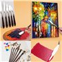 Eowppue Ensemble Spatules Pour Peinture À L'huile Et À L'acrylique - Spatule Fine De Structure, Palette De Couteaux, Grattoirs À