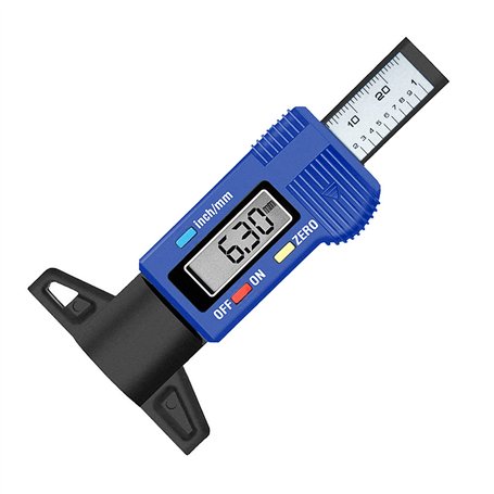 RUIZHI Jauge de Profondeur Numérique de Pneu Jauge Caliper LCD 0-25.4mm de Profondeur Numérique des Pneus Gauge pour Auto Moto V