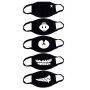 Spdsbbz Bouche Masque,Visage Bouche 5 pièces Anti Poussière Coupe-Vent Masque Visage Bouche en Coton avec élastiques d’Oreilles 