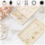 4 Pcs Rangements Bijoux Tiroir, Plateau Bijoux Velours a 4 Styles Différentes, Plateau Bijoux pour Tiroir Peut Stocker/Afficher