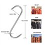 WEERSTONE Lot de 12 crochets en S en acier inoxydable - 15 cm - Crochets de boucher - Crochets de cuisine - Crochets à viande - 