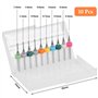 DODUOS 37 Pièces Ensemble de Perceuse à Main Mini Perceuse à Main de Precision Aluminum Mandrin sans Clé Foret Fraise Twist Fore