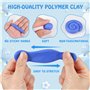 Argile polymère, 50 couleurs et livre d'outils, argile de modelage au four, kit créatif d'argile polymère avec outils de modélis