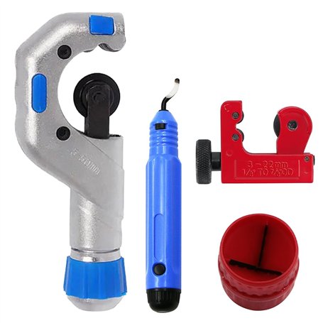 YOYEAH Kit coupe-tubes de 5 à 50 mm avec ébavureur manuel – Pour acier inoxydable
