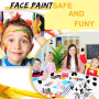 Onlvmyur Palette de Maquillage Enfants Halloween Lavables Peinture Visage Enfant pour Halloween Carnaval, Convient 42 Couleurs, 