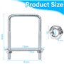 BLUESEABUY 10 Pièces Boulons en U M6 50 x 80 mm Acier Inoxydable U-Boulons avec Écrous et Plaque de Cadre pour Remorque Fixation