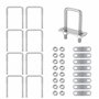 Lot De 8 Boulons En U M6 50 X 80mm Bride De Fixation avec Cadre D'Écrou et Boulon De Fixation en Acier Inoxydable 304 U-Bolts Po