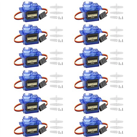 Lot de 12 mini servomoteurs 9G pour Arduino