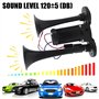 GAOUTO Klaxon LWK - 12 V - 120 dB - Double tube - Super puissant - Avec compresseur - Kit de klaxon à air comprimé - Pour tous l