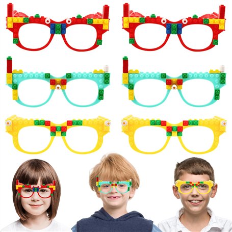 Lot de 12 blocs de construction : ensemble de lunettes