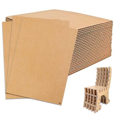 Lot de 30 cartons ondulés A4 (210 x 297 mm) en carton ondulé pour travaux manuels