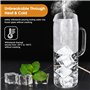 Bouteille d'eau en verre de 1,5 litre, bouillotte avec couvercle en acier inoxydable, bouteille d'eau en verre transparent, adap
