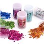 36 couleurs - Mélange de paillettes irisées - Paillettes cosmétiques pour le visage