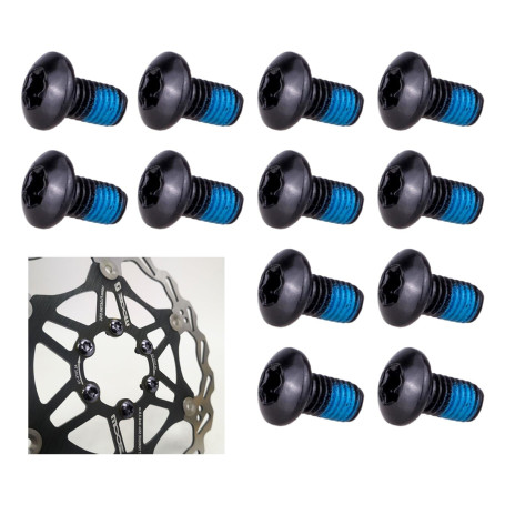 Lot de 12 vis pour disques de frein de vélo