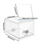Boîte de Rangement en Acrylique - Verrouillable - Urne Transparente avec clé, Caisse à Monnaie - Boîte de Rangement recommandée