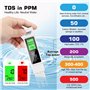 Testeur de pH TDS/EC - Testeur de température - 5 en 1 - Haute précision - Testeur TDS 3 en 1 pour eau douce, aquarium, piscine,