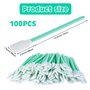 Nizirioo Lot de 100 bâtonnets de nettoyage pour soins bucco-dentaires en microfibre stérile et sans poussière pour appareil phot