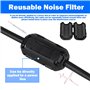 YIDM Ferrite Anneau Noyau Set: 25 Pièces Ferrite Antiparasite, Ferrite Anneau Noyau Set, Noyau D'anneau de Ferrite Clip de Câble