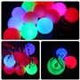 Lot de 2 balles de poï LED lumineuses avec couleurs arc-en-ciel et effet stroboscopique, pour débutants et professionnels, balle