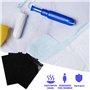 Lot de 200 sachets hygiéniques pour serviettes hygiéniques - 10 cm x 15 cm - Épais - Noir féminin - Pour tampons - Pour le quoti