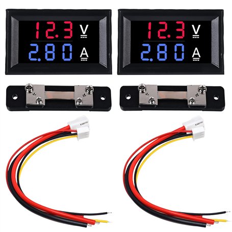 Leikurvo Lot de 2 voltmètres numériques LED 0