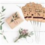 Lot de 100 étiquettes pour bougies magiques en papier kraft - Étiquettes de mariage - Pochettes métalliques pour bougies magique