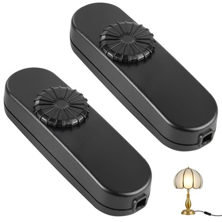 Lot de 2 variateurs d'intensité LED - Interrupteur rotatif AC 220-240 V - Pour lampes LED/ampoules à incandescence/halogènes - 3