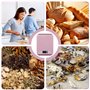 Balance de cuisine numérique rechargeable par USB - 10 kg/1 g - Balance de cuisine avec écran LED et fonction tare - Balance de 