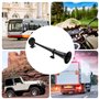 Kit klaxon à air 12 V 128 dB avec compresseur, klaxon à air comprimé pour camion, bateau, moto 12 V (tube unique, noir)