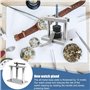 Kit de presse de montre - Kit d'outils de changement de batterie - Outil de verrouillage de montre - Presse de boîtier avec 12 m