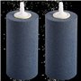 Lot de 2 pierres à air pour aquarium - 10 cm - Grand diffuseur de bulles d'air Airstones - Tuyau de 4 mm/6 mm - Pierre à gazéifi