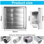 Grille d'aération en acier inoxydable 125 mm : clapet anti-retour Grille de protection contre les intempéries avec moustiquaire