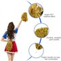 GBKDQQ Lot de 12 pompons de pom-pom girl - Pour événements sportifs, jeux de ballon, danses, fêtes de carnaval (doré)