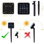 Guirlande Lumineuse Solaire Exterieur 3.5M 10 LED Guirlande Lumineuse Exterieur Etanche Solaire Guirlande Lumineuse Blanc Chaud