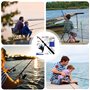 Kit de pêche complet pour enfants de 1,5 m avec moulinet et appât, canne à pêche télescopique en fibre de carbone et moulinet, a