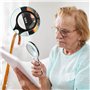 Loupe de Lecture, Loupe Grossissante à Main Loupe 3X 45X avec 3 LED Lumière, Loupe avec lumière, Loupe de Lecture Éclairante, po